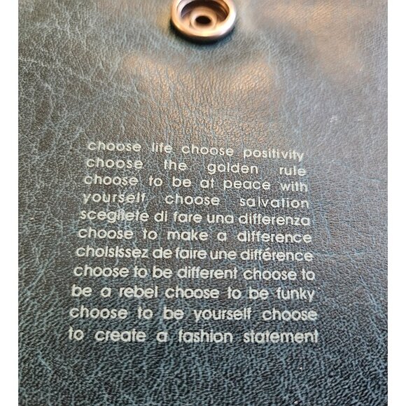 Matt & Nat Vegan Leather Clutch Bag Purse Teal Green UEC - Picture 4 of 9